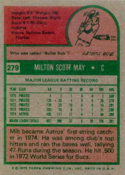 Milt May  baseball card collectible - Main Image 2