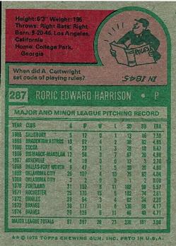 Roric Harrison  baseball card collectible - Main Image 2