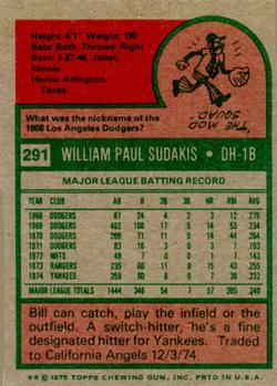 Bill Sudakis  baseball card collectible - Main Image 2