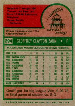 Geoff Zahn  baseball card collectible - Main Image 2