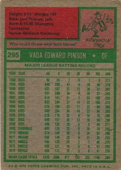 Vada Pinson  baseball card collectible - Main Image 2