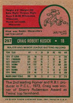 Craig Kusick  baseball card collectible - Main Image 2