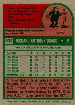 Dick Drago  baseball card collectible - Main Image 2