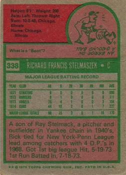 Rick Stelmaszek  baseball card collectible - Main Image 2
