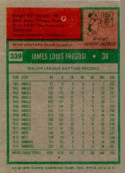Jim Fregosi  baseball card collectible - Main Image 2