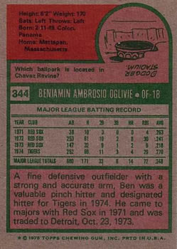 Ben Oglivie  baseball card collectible - Main Image 2