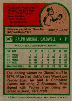 Mike Caldwell  baseball card collectible - Main Image 2