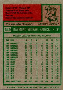 Ray Sadecki  baseball card collectible - Main Image 2