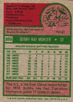 Bobby Murcer  baseball card collectible - Main Image 2