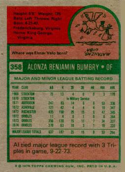 Al Bumbry  baseball card collectible - Main Image 2