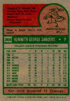 Ken Sanders  baseball card collectible - Main Image 2