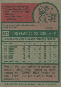 John D’Acquisto  baseball card collectible - Main Image 2
