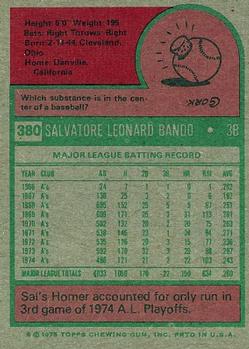 Sal Bando  baseball card collectible - Main Image 2
