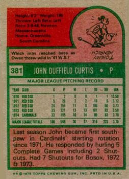 John Curtis  baseball card collectible - Main Image 2