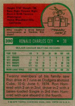 Ron Cey  baseball card collectible - Main Image 2
