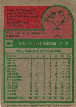 Fred Norman  baseball card collectible - Main Image 2