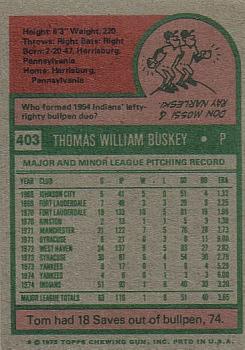 Tom Buskey  baseball card collectible - Main Image 2