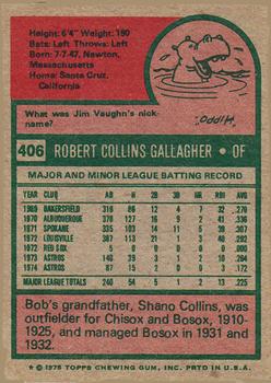 Bob Gallagher  baseball card collectible - Main Image 2