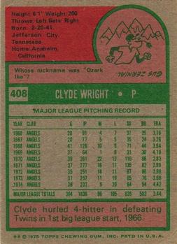 Clyde Wright  baseball card collectible - Main Image 2