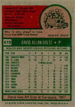 Dave Goltz  baseball card collectible - Main Image 2