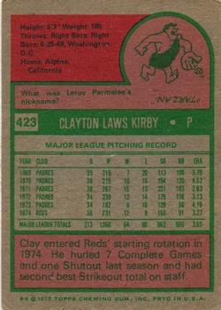 Clay Kirby  baseball card collectible - Main Image 2