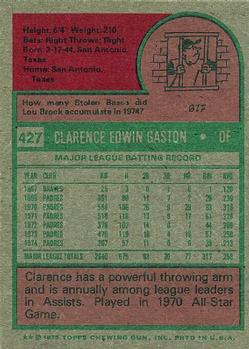 Clarence Gaston  baseball card collectible - Main Image 2