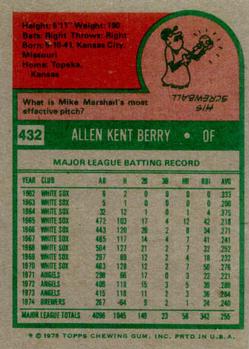 Ken Berry  baseball card collectible - Main Image 2