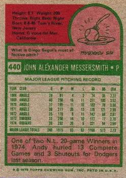 Andy Messersmith  baseball card collectible - Main Image 2