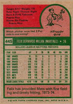 Felix Millan  baseball card collectible - Main Image 2