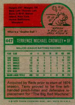 Terry Crowley  baseball card collectible - Main Image 2