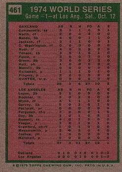 1974 World Series Game 1  baseball card collectible - Main Image 2