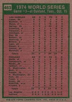 1974 World Series Game 3  baseball card collectible - Main Image 2