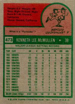 Ken McMullen  baseball card collectible - Main Image 2