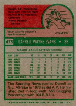 Darrell Evans  baseball card collectible - Main Image 2