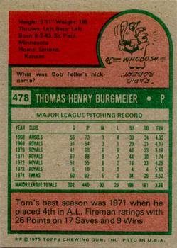 Tom Burgmeier  baseball card collectible - Main Image 2