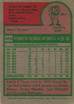 Ken Boswell  baseball card collectible - Main Image 2
