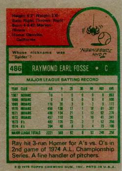 Ray Fosse  baseball card collectible - Main Image 2