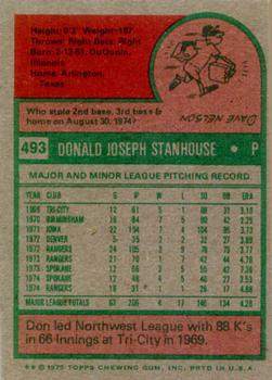 Don Stanhouse  baseball card collectible - Main Image 2