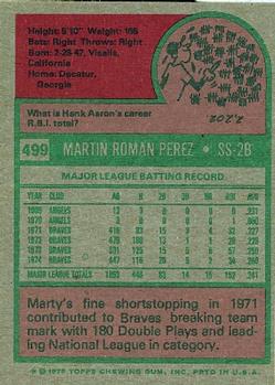 Marty Perez  baseball card collectible - Main Image 2