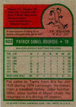 Pat Bourque  baseball card collectible - Main Image 2