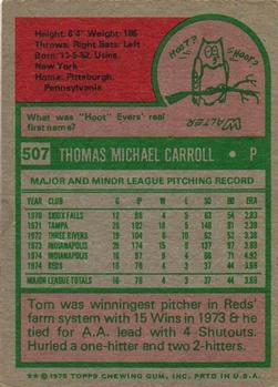 Tom Carroll  baseball card collectible - Main Image 2