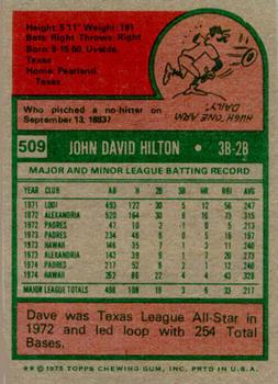 Dave Hilton  baseball card collectible - Main Image 2