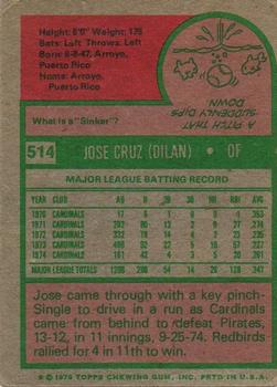 Jose Cruz  baseball card collectible - Main Image 2