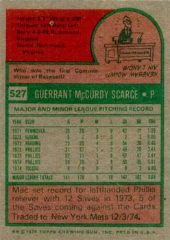 Mac Scarce  baseball card collectible - Main Image 2