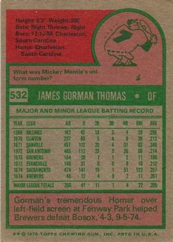 Gorman Thomas  baseball card collectible - Main Image 2