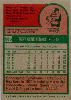 Gene Tenace  baseball card collectible - Main Image 2