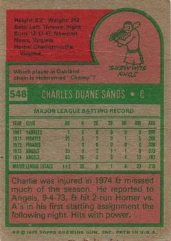 Charlie Sands  baseball card collectible - Main Image 2