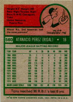 Tony Perez  baseball card collectible - Main Image 2
