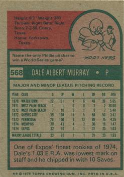Dale Murray  baseball card collectible - Main Image 2