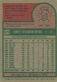 Jim Wynn  baseball card collectible - Main Image 2